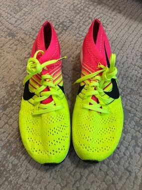 Nike Flyknit Neon Yellow and Pink Running Shoes zoom racing women’s 7.5